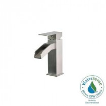 Single Hole Single-Handle Mid-Arc Bathroom Faucet in Stainless Steel