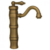 Vintage III Single Hole 1-Handle Bathroom Faucet with Traditional Spout in Antique Brass