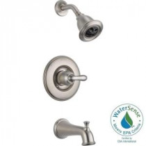 Linden 1-Handle 1-Spray Tub and Shower Faucet Trim Kit in Stainless Featuring H2Okinetic (Valve Not Included)