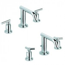 Atrio 8 in. Widespread 2-Handle Low-Arc Bathroom Faucet in StarLight Chrome Less Handles