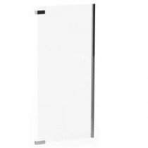 5/16 in. x 36 in. x 76 in. 1-Piece Direct-to-Stud Corner Shower Glass Panel in Stainless