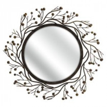 Berry Brown 38.25 in. x 38.25 in. Mirror