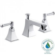Memoirs 8 in. Widespread 2-Handle Low Arc Bathroom Faucet in Polished Chrome with Stately Design