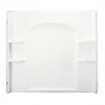 Ensemble 32 in. x 60 in. x 54 in. 1-piece Direct-to-Stud Shower Back Wall in White