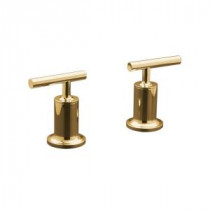 Purist 2-Handle Deck or Wall-Mount High-Flow Bath Valve Trim Kit in Vibrant Modern Polished Gold (Valve Not Included)