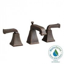 Town Square Curved Lever 8 in. Widespread 2-Handle Bathroom Faucet in Oil Rubbed Bronze