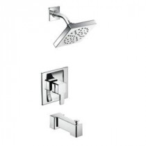 90-Degree 1-Handle Moentrol Tub and Shower Faucet Trim Kit in Chrome (Valve Sold Separately)