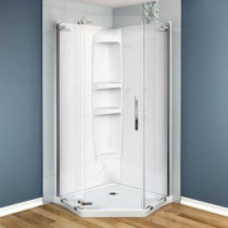 Olympia 37 in. x 37 in. x 77 in. Shower Stall in White