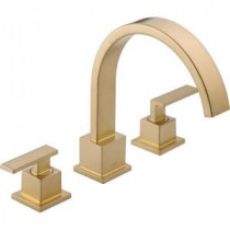 Vero 2-Handle Deck-Mount Roman Tub Faucet Trim Kit Only in Champagne Bronze (Valve Not Included)