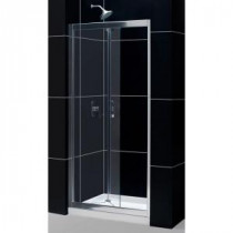 Butterfly 35-1/2 in. x 72 in. Framed Bi-Fold Shower Door in Chrome with Backwalls and 36 in. x 36 in. Base