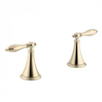 Finial Traditional 2-Handle Deck-Mount High-Flow Bath Valve Trim Kit in Vibrant French Gold (Valve Not Included)