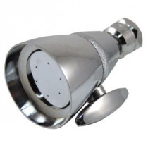 1-Spray 2.25 in. Adjustable Showerhead in Solid Brass