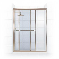 Paragon Series 60 in. x 70 in. Framed Sliding Shower Door with Towel Bar in Brushed Nickel and Obscure Glass