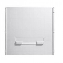 Advantage 60 in. x 59.25 in. 1-piece Direct-to-Stud Seated Shower Back Wall in White