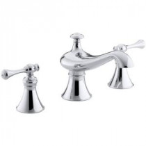Revival 2-Handle Bath-Mount Roman Tub Faucet Trim Kit in Polished Chrome with Traditional Handles (Valve Not Included)
