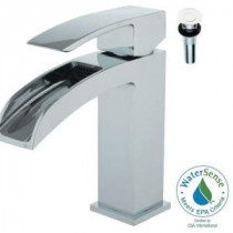 Single Hole Single-Handle Bathroom Faucet in Polished Chrome with Pop-Up Drain
