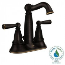 Vale 4 in. Centerset 2-Handle Bathroom Faucet Featuring Microban Protection in Mediterranean Bronze