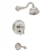 Opulence 1-Handle Pressure Balance Tub and Shower Faucet Trim Kit in Brushed Nickel (Valve Not Included)