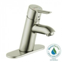 Focus S Single Hole 1-Handle Low-Arc Bathroom Faucet in Brushed Nickel