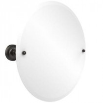 Prestige Regal Collection 22 in. x 22 in. Frameless Round Single Tilt Mirror with Beveled Edge in Oil Rubbed Bronze