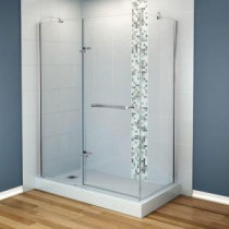 Reveal 31-7/8 in. x 60 in. x 71.5 Corner Shower Enclosure with Chrome Frame and Clear Glass