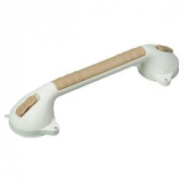 Suction Cup 16 in. Grab Bar with BactiX in Sand
