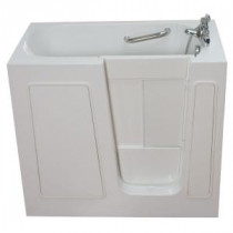 Small 3.75 ft. x 26 in. Walk-In Air Massage Bathtub in White with Right Drain/Door