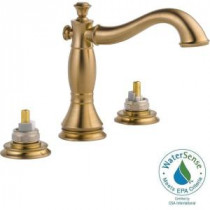 Cassidy 8 in. Widespread 2-Handle High-Arc Bathroom Faucet in Champagne Bronze Less Handles