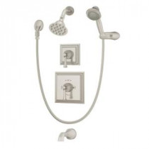 Canterbury 2-Handle Tub and Shower Faucet Trim Kit in Satin Nickel (Valve Not Included)