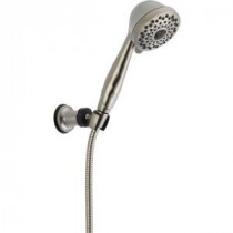 7-Spray Adjustable Wall Mount Hand Shower in Stainless