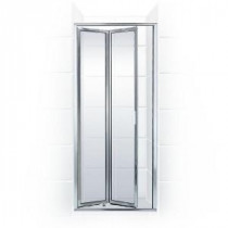 Paragon Series 24 in. x 71 in. Framed Bi-Fold Double Hinged Shower Door in Chrome and Clear Glass