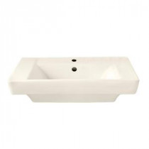 Boulevard Countertop Bathroom Sink in Linen with Center Hole Only