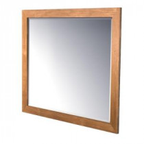 48x36 in. Framed Wall Mirror in Praline Stain