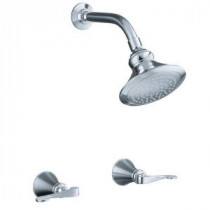 Revival 2-Handle 1-Spray Shower Faucet with Standard Showerarm and Flange in Polished Chrome