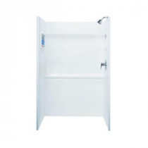 34 in. x 48 in. x 72 in. 3-piece Direct-to-Stud Shower Walls in White