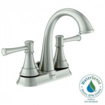 Ashville 4 in. Centerset 2-Handle Bathroom Faucet with Microban Protection in Spot Resist Brushed Nickel