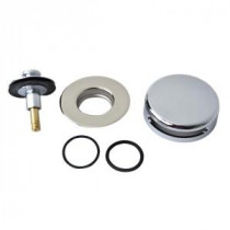 QuickTrim Lift and Turn Bathtub Stopper with Innovator Overflow and Two  inO in Rings Trim Kit in Chrome Plated