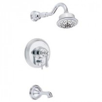 Opulence 1-Handle Pressure Balance Tub and Shower Faucet Trim Kit in Chrome (Valve Not Included)