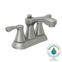 Belmont 4 in. Centerset 2-Handle Bathroom Faucet in Spot Resist Brushed Nickel