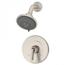 Elm 1-Handle 3-Spray Shower Faucet System in Satin Nickel