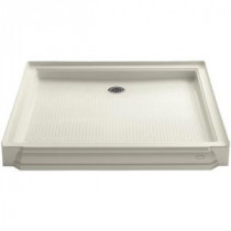 Memoirs 48 in. x 48 in. Single Threshold Shower Base in Biscuit