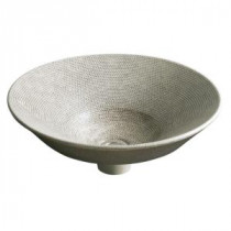 Conical Bell Vessel Sink in Boucle Tweed