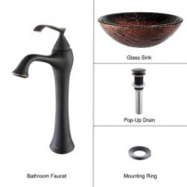 Vessel Sink in Lava with Ventus Faucet in Oil Rubbed Bronze