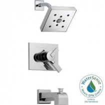 Vero 1-Handle H2Okinetic Tub and Shower Faucet Trim Kit in Chrome (Valve Not Included)