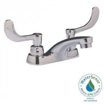 Monterrey 4 in. Centerset 2-Handle Bathroom Faucet in Polished Chrome with Wrist Blade Handles and Pop-Up Drain