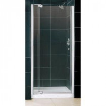 Allure 30 in. to 37 in. W x 73 in. H. Semi-Framed Pivot Shower Door in Chrome with 36 in. Shower Base