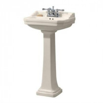 Series 1920 Vitreous China Pedestal Sink Combo in Biscuit
