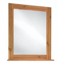 Bredon 34 in. L x 30 in. W Framed Vanity Wall Mirror in Rustic Natural