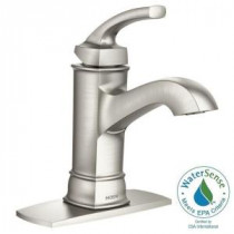 Hensley Single Hole Single-Handle Bathroom Faucet Featuring Microban Protection in Spot Resist Brushed Nickel