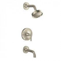 Purist 1-Handle Tub and Shower Faucet Trim Only in Vibrant Brushed Nickel